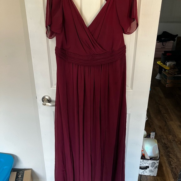 Levkoff Burgundy Bridesmaid Dress - Picture 6 of 6